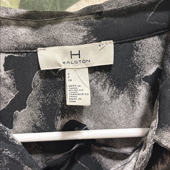 Halston Heritage Black and Gray Long Sleeve Dress - Picture 3 of 6